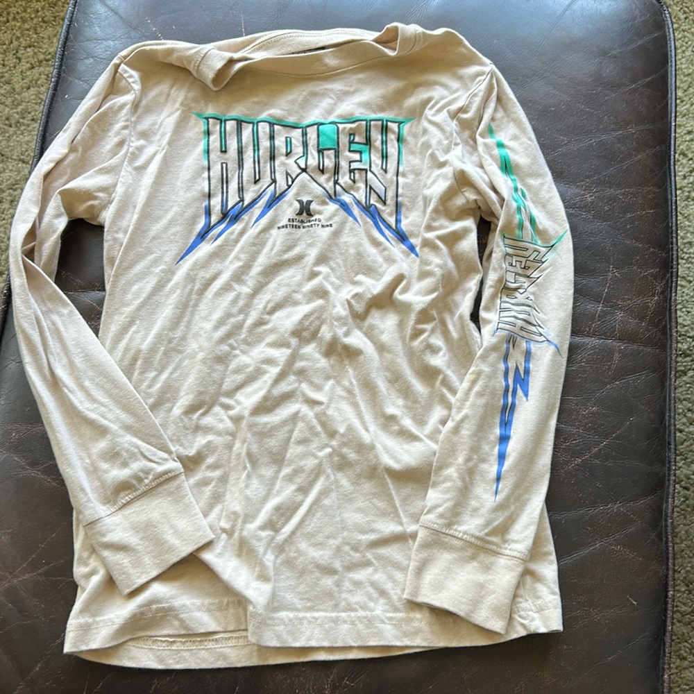 Hurley cream colored long sleeve worn once